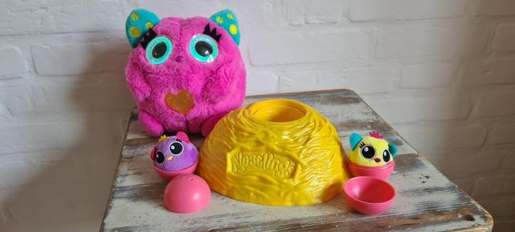 Nestlings roze, Kinderen en Baby's, Speelgoed | Knuffels en Pluche, Zo goed als nieuw, Overige typen, Ophalen of Verzenden