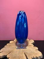 Blauwe Loranto vaas – handgemaakt glaswerk, Antiek en Kunst, Ophalen of Verzenden