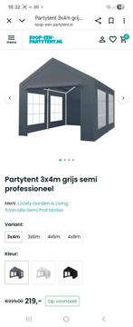 Semi-Professionele Partytent - Topkwaliteit! 3x4, Tuin en Terras, Partytenten, Opvouwbaar, Partytent, Minder dan 4 meter, Zo goed als nieuw