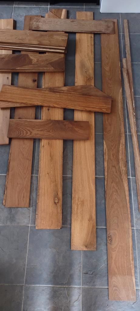 Eikenhouten Vloerplanken - Diverse Lengtes 3,9m2, Doe-het-zelf en Verbouw, Hout en Planken, Gebruikt, Plank, Eiken, Minder dan 200 cm
