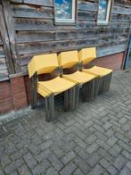 25 x vintage design stoelen stapelstoelen partij stoelen, Gebruikt, Ophalen