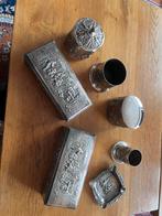 7 stuks Douwe Egberts verzilverde set, Oosterse taferelen, Ophalen, Zilver
