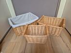 3 rieten manden., Ophalen, Gebruikt, Mand, Riet