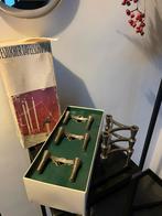 6  Nagel kandelaars jaren 60 inclusief doos, Antiek en Kunst, Antiek | Kandelaars, Ophalen of Verzenden