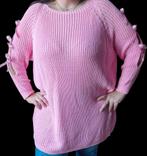 Trui met Strikjes - Maat 48-54, Ophalen of Verzenden, Zo goed als nieuw, Roze