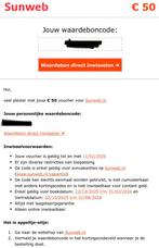 Sunweb 50 euro korting nieuw, Eén persoon, Kortingsbon