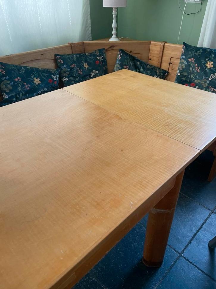 Eettafel vintage design hout, Huis en Inrichting, Tafels | Eettafels, Gebruikt, 50 tot 100 cm, 200 cm of meer, Vijf personen of meer