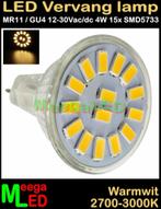 Boot LED MR11 GU4 LEDspot LEDlamp 4W - 15SMD5733 Warmwit, Watersport en Boten, Accessoires en Onderhoud, Nieuw, Binnenverlichting