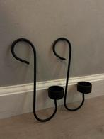 Waxinelichthouders Zwart Gietijzer, Zwart, Nieuw, Ophalen of Verzenden, Metaal