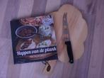 Borrelplank van FSC-hout, 35cm met receptenboek en kaasmes, Nieuw, Ophalen of Verzenden