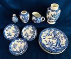 14 items Sakura Blossom Blauw Wit servies Japan Gemerkt, Antiek en Kunst, Ophalen