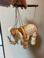 Vintage Olifant Marionet Hout India, Antiek en Kunst, Ophalen of Verzenden