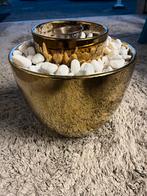 Gel Haard Decoratie - Gouden Schaal met Stenen, Antiek en Kunst, Ophalen of Verzenden