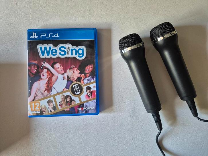 We Sing PS4 + 2 USB Microfoons - Karaoke!, Spelcomputers en Games, Spelcomputers | Sony PlayStation 4, Zo goed als nieuw, Original