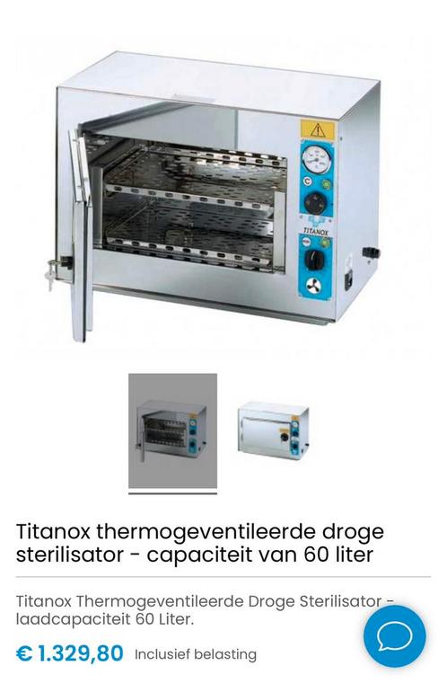 Titanox, hete lucht sterilisator 60L, Witgoed en Apparatuur, Overige Witgoed en Apparatuur, Zo goed als nieuw, Ophalen of Verzenden