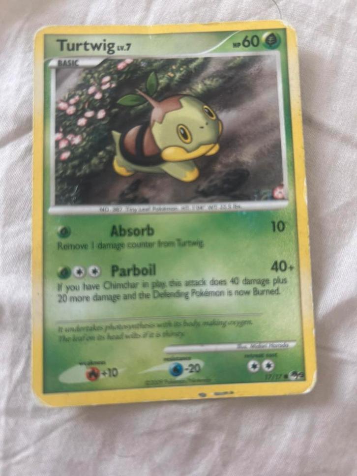 Turtwig 17/17 Pokemon kaart, Hobby en Vrije tijd, Verzamelkaartspellen | Pokémon, Zo goed als nieuw, Losse kaart, Foil, Ophalen of Verzenden