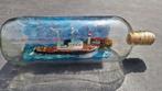 Schip in fles sleepboot Elbe, Ophalen of Verzenden, Zo goed als nieuw, Motorboot