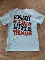 Wit T-shirt - Enjoy the Little Things - XS, Wit, Ophalen of Verzenden, Zo goed als nieuw, Korte mouw