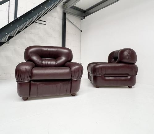 Italiaanse loungestoel toegeschreven aan Sapporo, 1970's, Huis en Inrichting, Fauteuils, Gebruikt, 75 tot 100 cm, 75 tot 100 cm