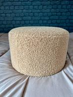 Teddy beige poef, Huis en Inrichting, Ophalen of Verzenden, Zo goed als nieuw, Rond, Minder dan 50 cm