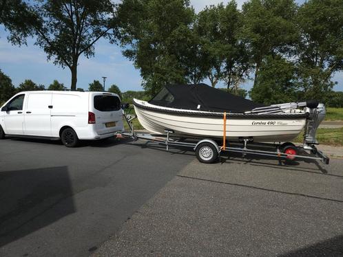 Te koop: Corsiva Sloep | 4,90m | Honda 10pk, LUXE uitvoering, Watersport en Boten, Sloepen, Zo goed als nieuw, Tot 10 pk, 3 tot 6 meter