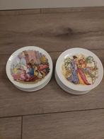 Vintage decoratieve bordjes - set van 12, Ophalen of Verzenden