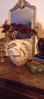 Grote handbeschilderde vaas Huizen NH ca.'30/'40 Bijzonder!, Ophalen