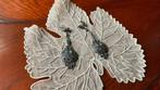PRACHTIGE ART DECO ANTIEKE ZILVEREN OORHANGERS MET PYRIET, Ophalen of Verzenden, Zilver, Oorbellen, Met edelsteen