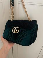Gucci tas velvet green handtas / crossbodybag, Sieraden, Tassen en Uiterlijk, Tassen | Damestassen, Ophalen of Verzenden, Zo goed als nieuw
