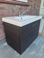 Badkamermeubel Ikea donkerbruin/grijs, Huis en Inrichting, Ophalen, 50 tot 100 cm, Zo goed als nieuw, Minder dan 100 cm