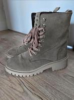 Ann rocks maat 41 groen beige suede veterlaars biker boots, Overige kleuren, Lage of Enkellaarzen, Ann rocks, Ophalen of Verzenden