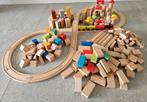 Houten trein (Ikea) en veel houten blokken, Kinderen en Baby's, Speelgoed | Houten speelgoed, Ophalen, Gebruikt, Overige typen