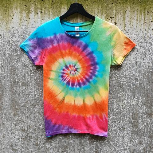 Regenboog spiral tie dye zomer festival t-shirt maat S, Kleding | Dames, T-shirts, Nieuw, Maat 36 (S), Overige kleuren, Korte mouw