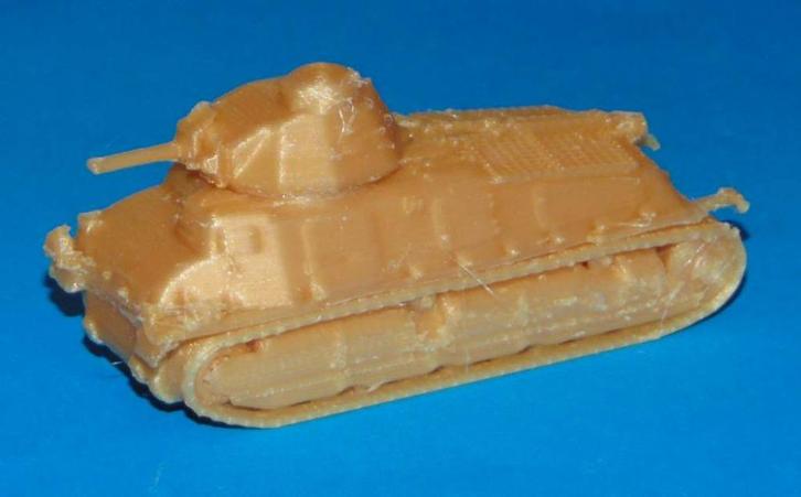 Franse Somua S35 tank - 3D-print in diverse schalen, Hobby en Vrije tijd, Wargaming, Nieuw, Historisch, Toebehoren, Verzenden