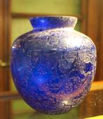 Tincraquelé, Leerdam glas (geen), Glas blauw, Antiek en Kunst, Ophalen of Verzenden