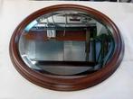 Ovale spiegel met mooie facetrand., Huis en Inrichting, Ophalen, Zo goed als nieuw, Minder dan 100 cm, Ovaal