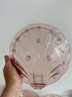 Roze glazen schaal in schelpvorm 1930, Ophalen of Verzenden
