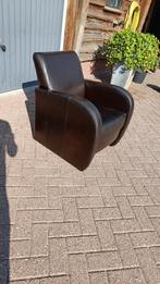 Lederen fauteuil rokers model, Huis en Inrichting, Fauteuils, Ophalen, Gebruikt, Leer, 50 tot 75 cm