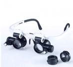 Loepbril met LED-verlichting, Hobby en Vrije tijd, Vergrootglazen, Loepen en Loeplampen, Nieuw, Vergrootglas of Loep, Ophalen of Verzenden