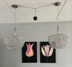 Mooie hanglampen voor sfeervol licht 80 euro de twee, Ophalen of Verzenden, Gebruikt, Metaal, Minder dan 50 cm
