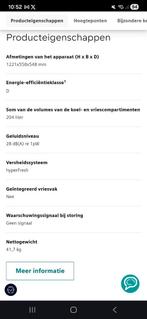 Siemens KI41RSDD1 Inbouw Koelkast - 2 Jaar Oud, Ophalen, Zonder vriesvak, 120 tot 140 cm, Zo goed als nieuw