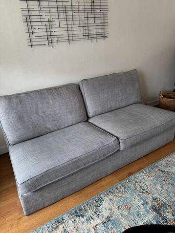 Kivik 3 zits bank Lichtgrijs + hocker voetenbank opbergbak - afbeelding 1