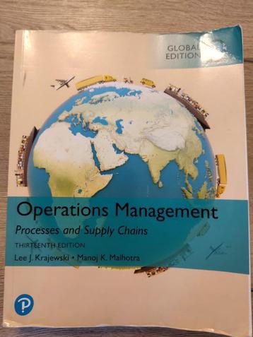 Operations Management Processes and supply chains 13e druk beschikbaar voor biedingen
