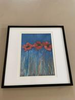 Litho “poppy love” Hermine van der Linden,  (klaprozen), Antiek en Kunst, Kunst | Schilderijen | Abstract, Ophalen