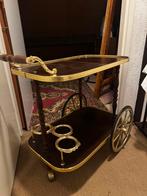 Vintage messing drankwagen barcart jaren 70, Huis en Inrichting, Barren, Ophalen, Zo goed als nieuw