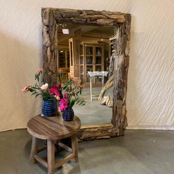 Spiegel – driftwood/ drijfhout - 120 x 80 cm - Bij TTM Wonen beschikbaar voor biedingen