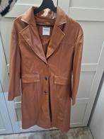 Bershka bruin leren jas lang xs, Ophalen of Verzenden, Nieuw, Maat 34 (XS) of kleiner, Bruin