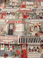 Quilt stof met winkel motief 45 x 55 cm, Nanno Creative, Overige kleuren, Nieuw, Ophalen of Verzenden, 30 tot 120 cm