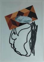 Geert Baas(1955) Gem Techniek "Compositie met Bord " Ges Ged, Ophalen of Verzenden