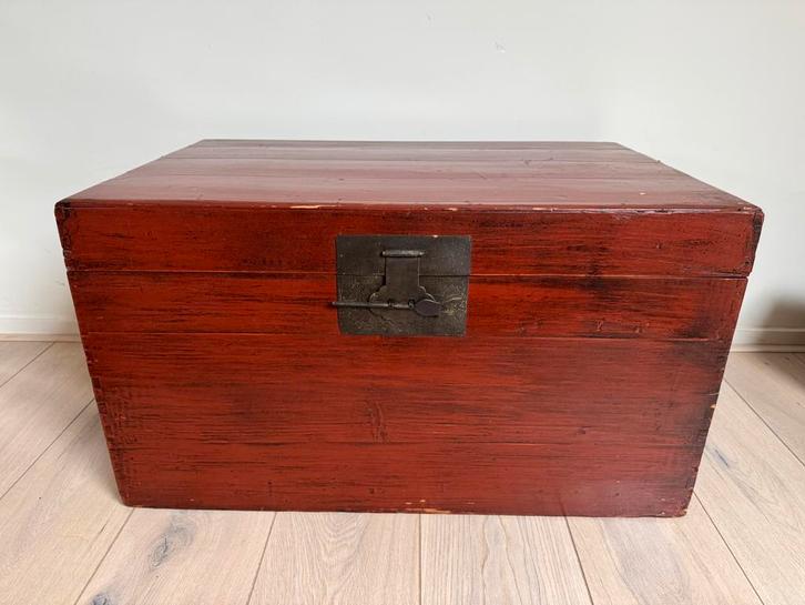 Chinese reis kist, Huis en Inrichting, Woonaccessoires | Kisten, Gebruikt, Minder dan 50 cm, 50 tot 100 cm, Ophalen